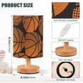 thumbnail image 3 of Basketball Pattern Bedside Table Lamp LED Warm Lights with USB Charging Port Retro Cylinder Desk Lamps, 3 of 7