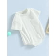 thumbnail image 3 of Baby Toddler Girls Boys Romper,3 6 12 18 24 Months Short Sleeve Crew Neck Solid Summer Bodysuit for Casual Daily, 3 of 7