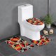 thumbnail image 1 of UNO Juego de 3 alfombras de baño de coral fleece: tapete de baño + alfombra de inodoro en forma de U + funda de tapa de inodoro en forma de O, 1 of 6