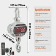 thumbnail image 6 of KFFKFF Digital Crane Scale Industrial Hanging Scale 6600 lbs/3000 kg Heavy Duty, 6 of 9