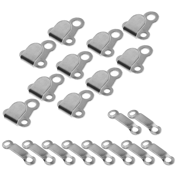 SEWCHICS Sew on Silver Metal Hooks and Eyes for Clothing Accessories 10Sets