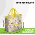 thumbnail image 3 of Garden Tool Bag,Pioneer Flower Floral Print Pattern Garden Tool Organizer,Garden Gifts,Waterproof Multi-Pocket Garden Tool Storage 11.8x5.5x11.4 Inch(Tools NOT Included), 3 of 6
