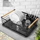 thumbnail image 2 of Escurridor de Trastes, 1 Nivel Con Bandeja, Estante de Secado Para Platos, Soporte Para Utensilio y Tabla de Cortar (Negro), 2 of 9