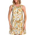thumbnail image 1 of Disketp Retro 70s 60s Flower para Vestido sin Mangas para Mujeres, Vestidos de Verano para Mujeres, Casual y Holgado para la Playa, 1 of 7