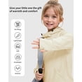thumbnail image 3 of Rolanko Girls' Hoodie Wool Sweatshirt Dance Long Sleeve Comfortable Lightweight Hoodie with Pocket Children's Warm Velvet Coat, 3 of 5