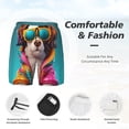 thumbnail image 3 of Gukieu Colorful Sunglasses Dog Print Men's Double Layer Sports Swim Trunks, Quick Dry Adjustable Waist Swim Shorts Swimwear-Medium, 3 of 6