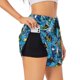 thumbnail image 1 of Balery snow board blue Pantalones cortos deportivos para mujer con forro y dos bolsillos, elásticos, para entrenamiento, gimnasio, yoga-Small, 1 of 7