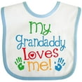 thumbnail image 3 of Inktastic My Grandaddy Loves Me Boys or Girls Baby Bib, 3 of 4