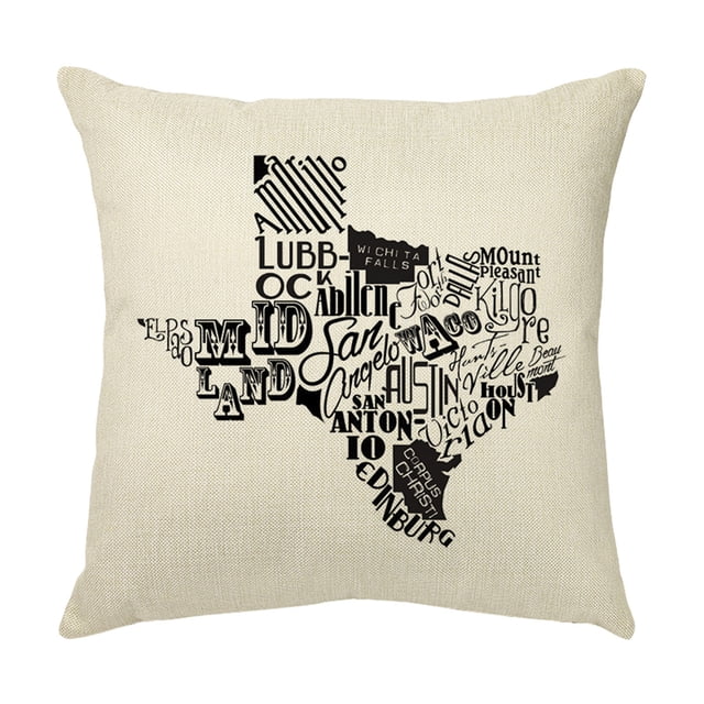 Up to 65% Off SMihono Independence Day Pillowcase Cartoon Style Linen Digital Printing Pillowcase