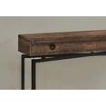 thumbnail image 5 of Contemporary Barn Style Accent Table with Storage - Brown Laminate, Black Metal, 5 of 5