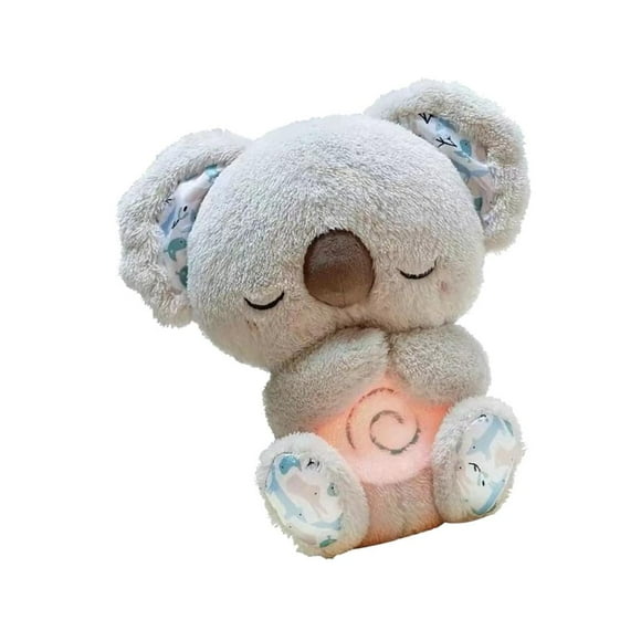 Muñeco de peluche de oso Koala, juguete musical de peluche, movimiento de respiración rítmico con luces musicales, sonido para niños pequeños, niñas y