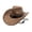 B-Coffee, variant on Classic Cowboy Hat Western Headwear Outdoor Riding Beach, C-Beige