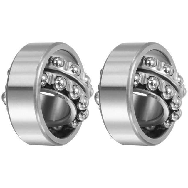 Unique Bargains 25x52x18mm 2205 Roulements à Billes Auto-Alignés Type Ouvert Acier Chromé 2 Pack