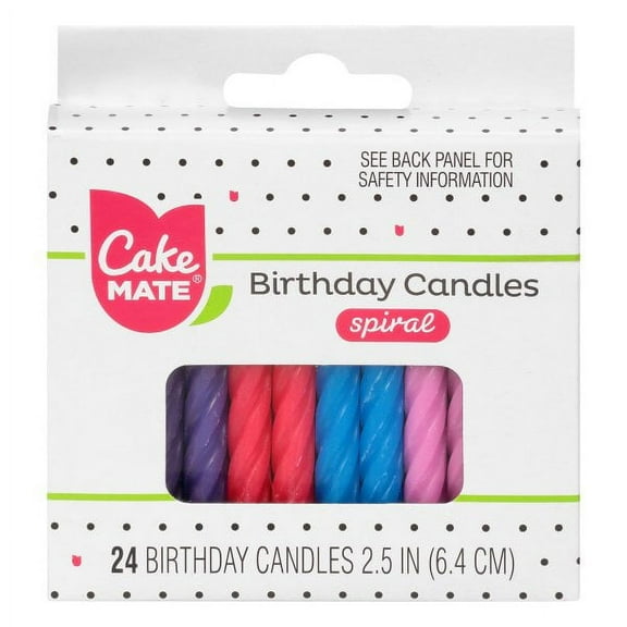 Signature Brands Cake Mate  Birthday Candles, 24 ea