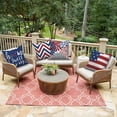 thumbnail image 3 of Dashan 4th of July Flower Pillow Cover 16x16 Set of 4,Red Blue Patriotic Cushion Cases for Couch Sofa Bed Home Decor, 3 of 6