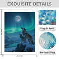 thumbnail image 3 of Diamond Art Kit for Adults, Aurora Wolves Moonlit Mountain Scenery Diamond Painting for Adults Beginners, DIY Diamond Art Painting Kits, 5D Diamond Painting Crafts for Home Decor 12x16 Frameless, 3 of 7