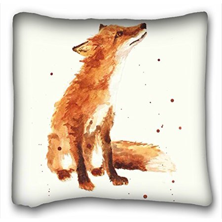 Winhome Red Dot Fox Decorative Throw Pillow Case Cushion Cover