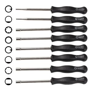 Jinsinto 8 Différents tournevis de carburateur, ensemble d'outils de réglage de carbourateur