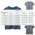 thumbnail image 3 of OGLCCG Stripe T Shirt Boys Kids Summer Short Sleeve Classic Cotton Tee Shirts Lightweight Crewneck Breathable Pullover Top 2-10 Years, 3 of 3