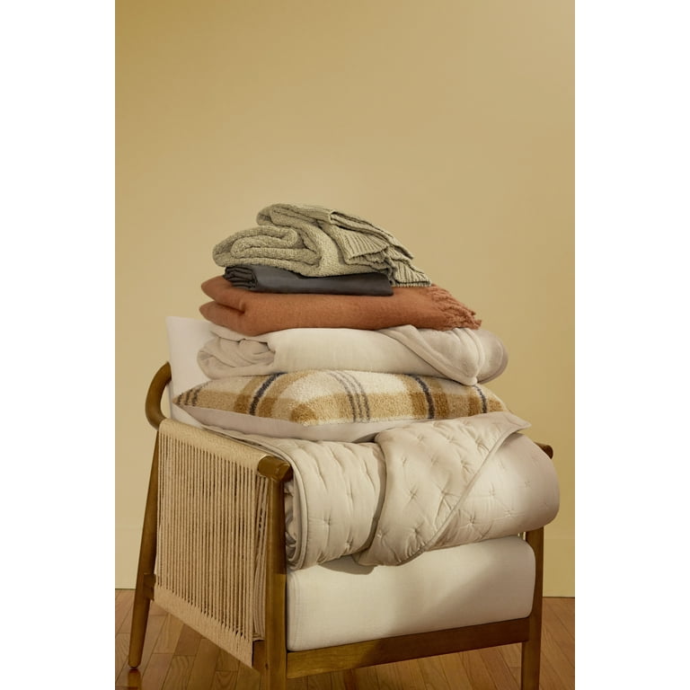 Better Homes & Gardens Faux Mohair Cozy Couch Throw Blanket