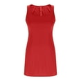 thumbnail image 6 of WQQZJJ Women's Fashion Dress, Solid Color Square Neck Straps Sleeveless Sundress, Summer Casual Sexy Slim A-Line Mini Dresses, 6 of 8