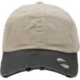 thumbnail image 3 of Pigment Vintage Washed Cotton Dad Hat Baseball Cap Polo Style, 3 of 3