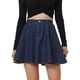 thumbnail image 1 of Minifalda De Mezclilla Acampanada Con Cintura Alta Y Cintura Alta De Verano Para Mujer Azul Oscuro S, 1 of 6