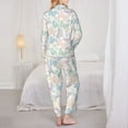 thumbnail image 6 of Goofa Colorful Butterfly Printed Women’s 2 Piece Pajama Set Super,Pajamas Women's Long Sleeve Sleepwear Soft Button Down Loungewear Pjs Lounge Set Nightwear-XX-Large, 6 of 9