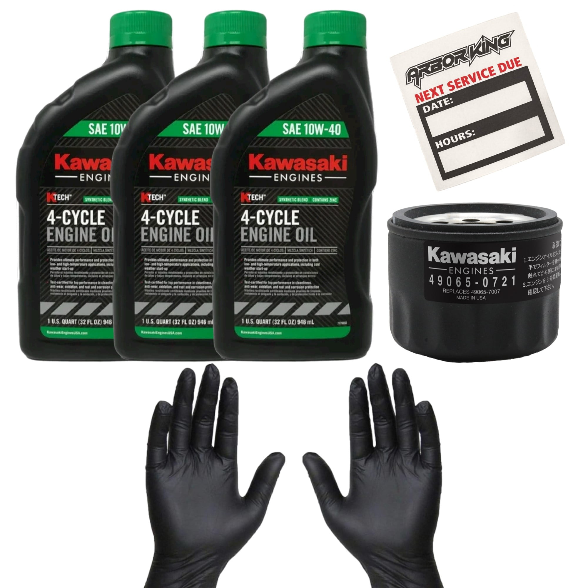 Arbor King 10W40 Oil Change Kit in Colder Climates for Kawasaki