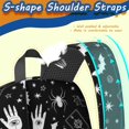 thumbnail image 5 of Hand and Bat Gothic Pattern 17" School Backpacks for Teens,Waterproof Oxford Fabric,S-Shape Padded Straps for School,Travel,Hiking,Camping, 5 of 6