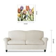 thumbnail image 6 of "Tulip Scape x-ray I" Frameless Free Floating Reverse Printed Tempered Art Glass Wall Art, 24" x 24", 6 of 6