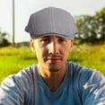 thumbnail image 4 of Gorra plana sencilla de algodón para hombre, gorra de pintor vintage, gorra informal que combina con todo, 4 of 5