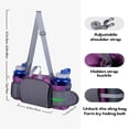 thumbnail image 2 of WATERFLY Unisex Large Capacity Hiking with Bottle Holder Nylon Fanny Pack Waist Bag,Purple, 2 of 6