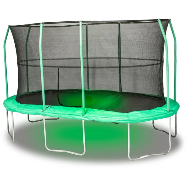 Jumpking Oval 9 X 14 Foot Trampoline With Sound And Light Green Walmart Com Walmart Com