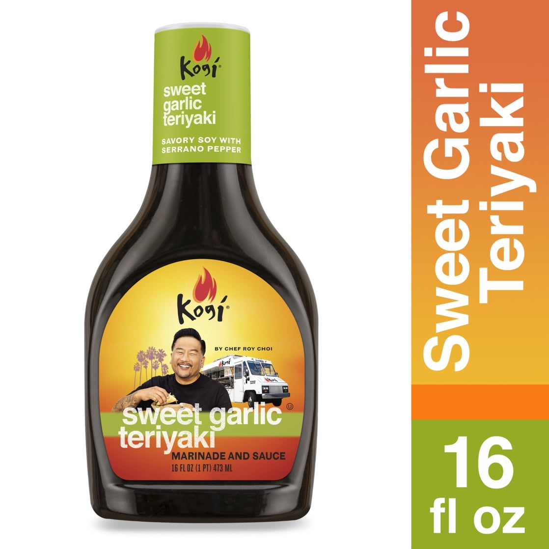 (2 pack) Kogi Sweet Garlic Teriyaki Marinade and Sauce 16 fl oz