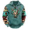thumbnail image 3 of Sudadera con capucha con estampado de demonio Wendigo de América del Norte, sudadera con capucha de vaquero occidental, suéteres casuales de gran tamaño para uso diario, ropa de calle vintage, 3 of 5