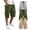 CUW97-Army Green, variant on 3Pcs Cargo Shorts For Men Casual Cotton Classic Bermuda Short Drawstring Comfort Big And Tall Pants With Pockets White L