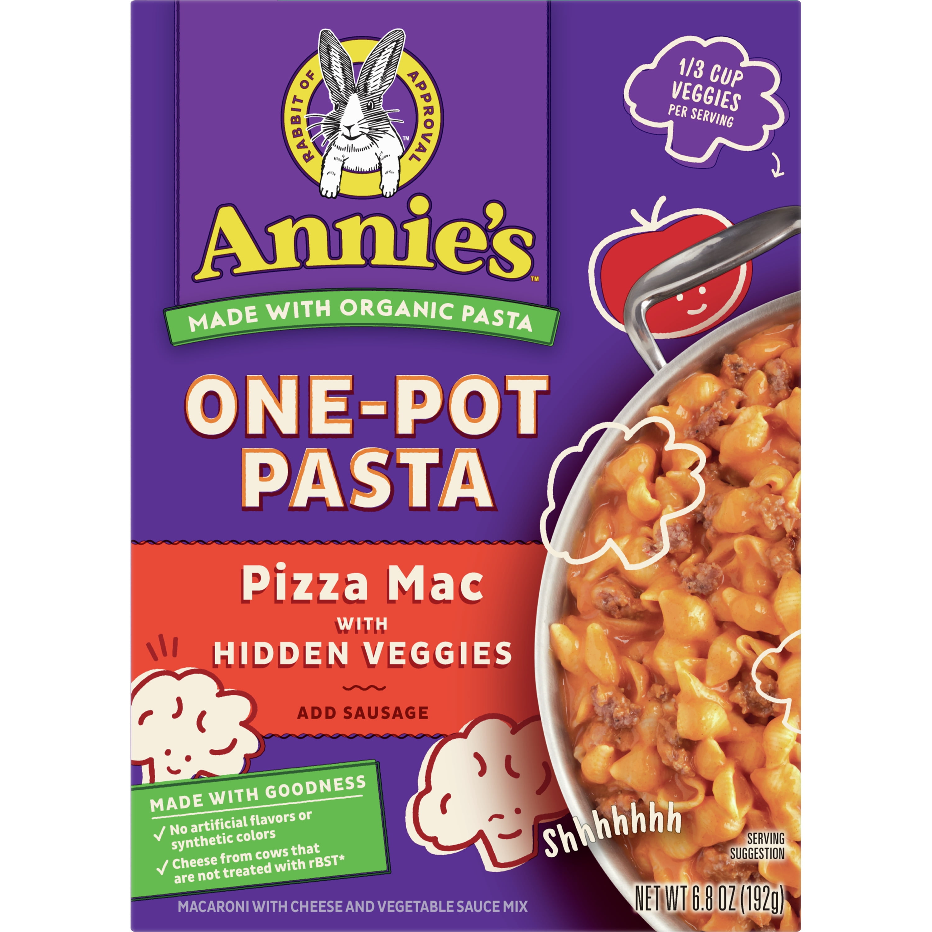 Annie’s One-Pot Pasta, Pizza Mac with Hidden Veggies, 6.8 oz