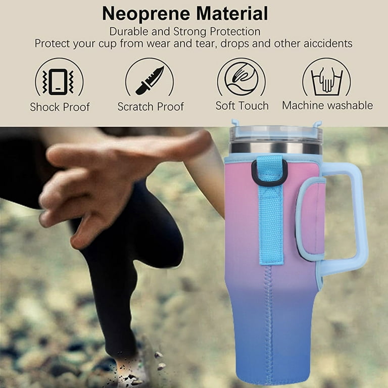  TMEOIIPY Water Bottle Holder with Strap & Pockets for Stanley  Quencher 40oz Tumbler with Handle, Water Bottle Carrier Bag with Adjustable  Shoulder Strap for Walking Hiking Travelling Camping : Sports