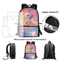 thumbnail image 4 of Uorisanigo 4pcs Galaxy Axolotl Bookbag Set for Kids, Teenage Students Backpack with Lunch Bag & Pencil Case & Water Bottle Carrier Bag for School Sport Travel, 4 of 7