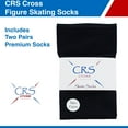 thumbnail image 6 of CRS Cross Figure Skating Socks (2 Pair) Premium Knee High Tights for Ice Skates, Footed Skate Socks, Ice Skating Socks, Dance (Biellmann Black), 6 of 8