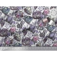 thumbnail image 2 of Soimoi Poly Georgette Fabric Leaves,Floral & Crystals Ocean Print Fabric by Yard 52 Inch Wide, 2 of 3