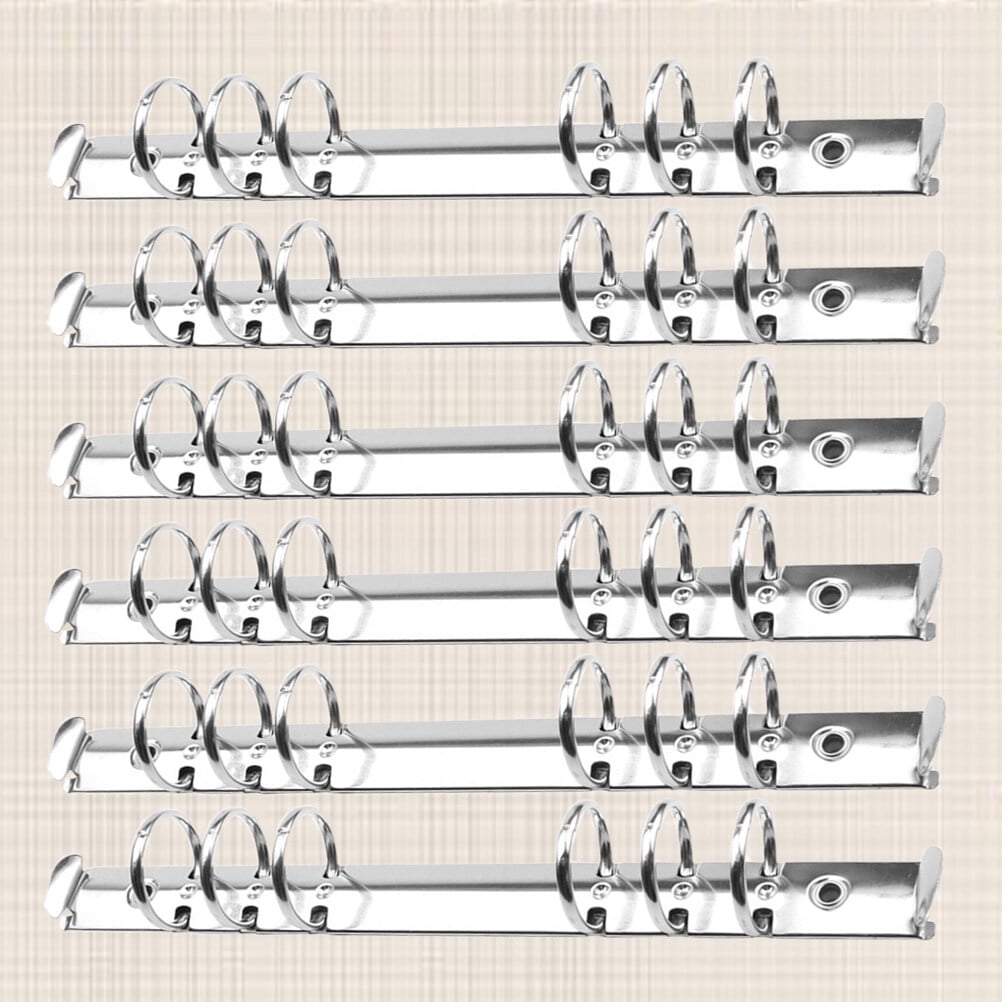 OULII 12Pcs Silver Metal Ring Binder File Folder Lightweight Portable Office Loose Leaf Binder for Business