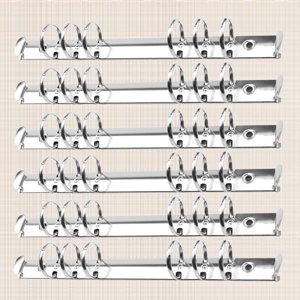 OULII 12Pcs Silver Metal Bring Binder Dossier de fichier Léger Portable Bureau Loose Leaf Binder pour les entreprises