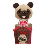 Megatoys Pug Plush with Taffy Candy Valentine's Day Gift Set