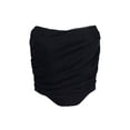 thumbnail image 2 of goowrom Women's Mesh Off Shoulder Sleeveless Asymmetric Tube Tops Vest, 2 of 10