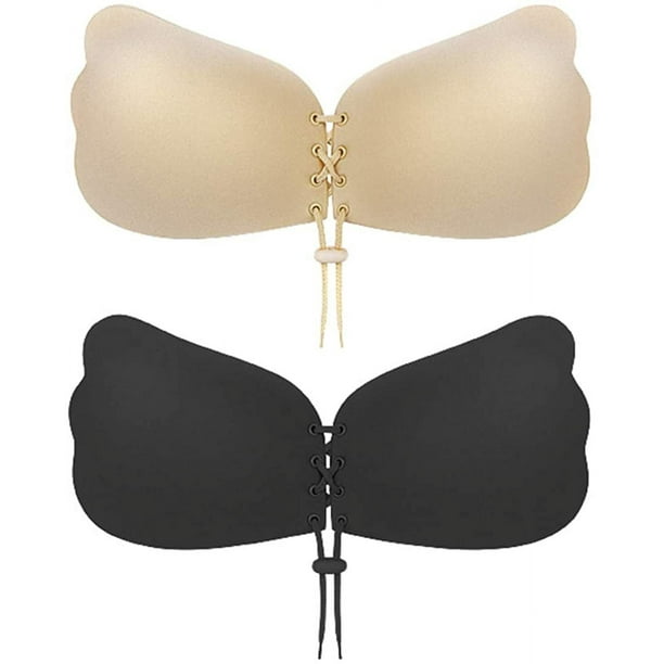 Adhesive Backless Sticky Push Up Invisible Strapless Bra with