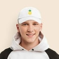 thumbnail image 6 of DALIX Pineapple Dad Hat Cotton Twill Baseball Cap Premium Stitched White, 6 of 6