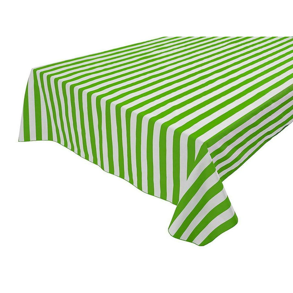 2 Piece Disposable Stripe Pattern Plastic Tablecloth Table