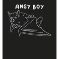 thumbnail image 2 of Halloween Angry Boy Black Adult Crew Neck Long Sleeve Tee-Large, 2 of 3